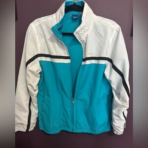 Reebok Women's White and Teal Jacket